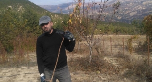 30.000 kayısı fidanı yetiştirdi