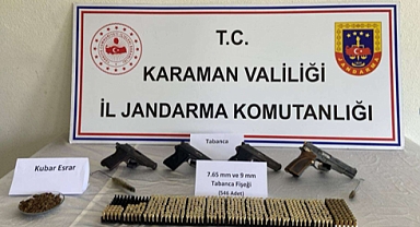 Kazancıda Esrar ve Ruhsatsız Tabanca Ele Geçirildi
