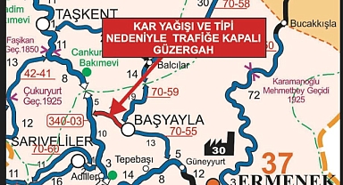 Başyayla Yörük Pazarı Arası Trafiğe Kapandı