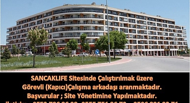 Konya Sancaklife Sitesi’ne Konaklamalı Kapıcı Alınacak