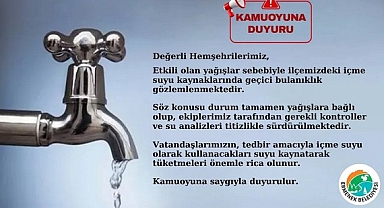 Yağışlar İçme Suyuna Zarar verdi