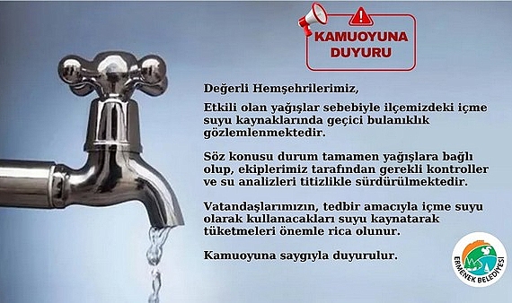 Yağışlar İçme Suyuna Zarar verdi